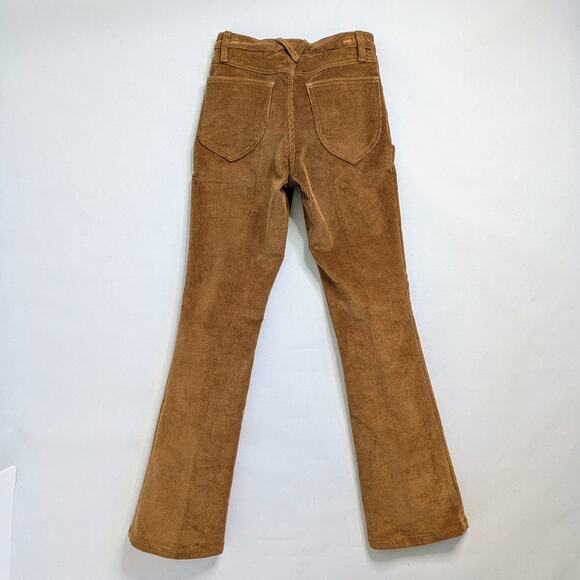SPRWMN Corduroy Pants 23 Brown Micro Flare High Rise Wide Wale Stretch - Picture 10 of 10